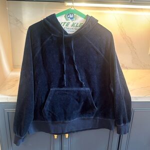 J.Crew blue velour hoodie. Women’s size S.